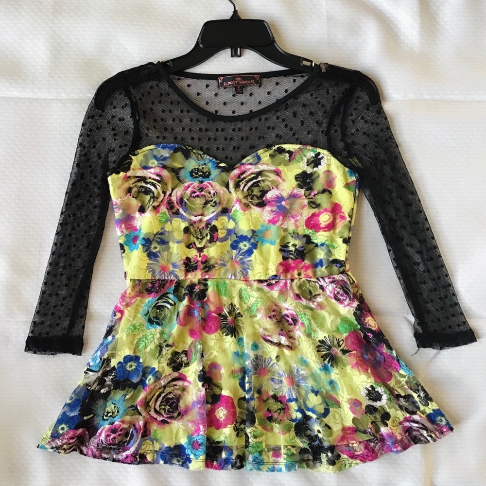 Flower themed flurr blouse